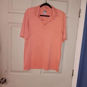 Callaway Orange Golf Polo Shirt Casual Knit Mens M